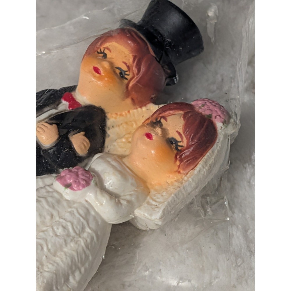 Sweet Treats Bride & Groom Wedding Cake Topper Figurine, Romantic, Plastic